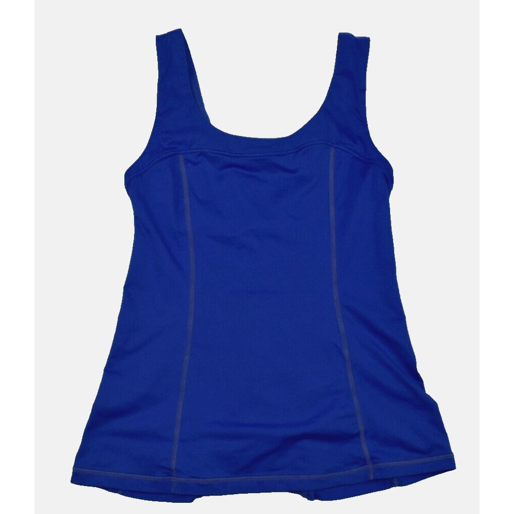 Lululemon Run Distance Women's Tank Top Size 4 Pleated Blue Athletic Sleeveless